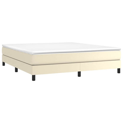 Struttura Letto a Rete a Molle Crema 160x200 cm in Similpelle