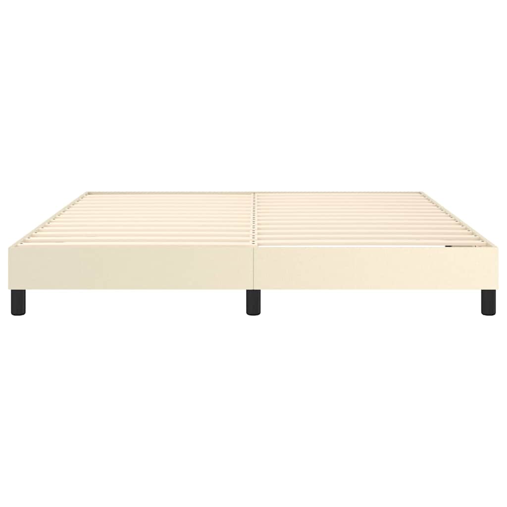 Struttura Letto a Rete a Molle Crema 160x200 cm in Similpelle