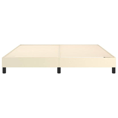 Struttura Letto a Rete a Molle Crema 160x200 cm in Similpelle