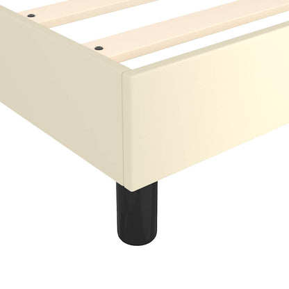 Struttura Letto a Rete a Molle Crema 160x200 cm in Similpelle