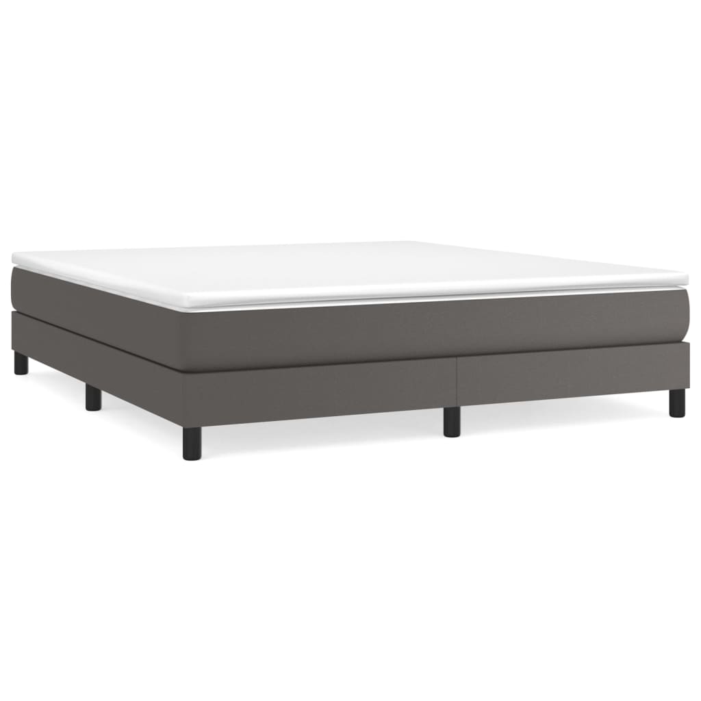Struttura Letto a Rete a Molle Grigio 160x200 cm in Similpelle | homemem39