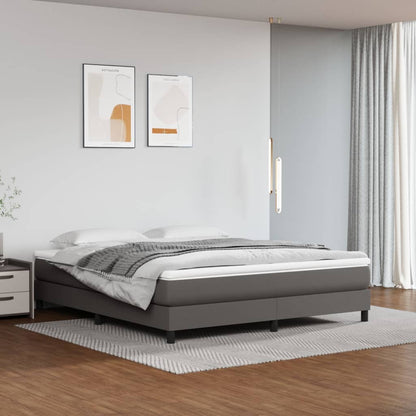 Struttura Letto a Rete a Molle Grigio 160x200 cm in Similpelle | homemem39