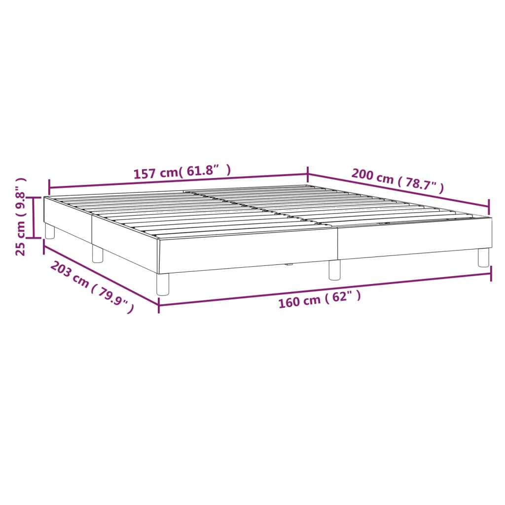 Struttura Letto a Rete a Molle Cappuccino 160x200 cm in Similpelle | homemem39