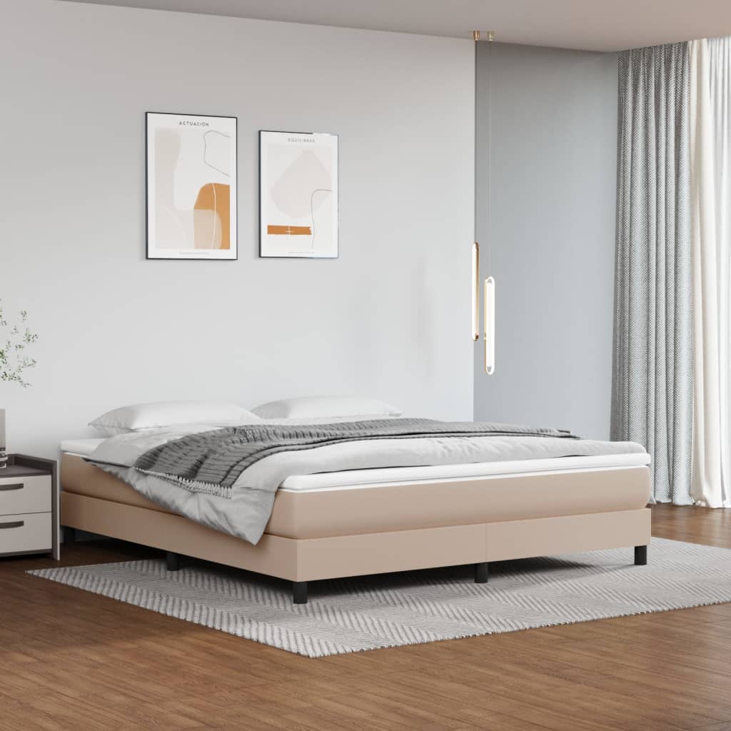 Struttura Letto a Rete a Molle Cappuccino 160x200 cm in Similpelle | homemem39