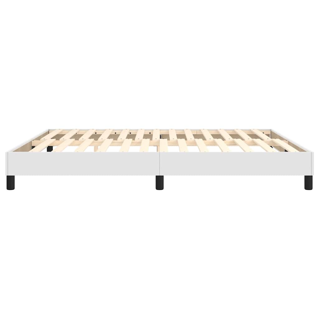 Struttura Letto a Rete a Molle Bianco 180x200 cm in Similpelle