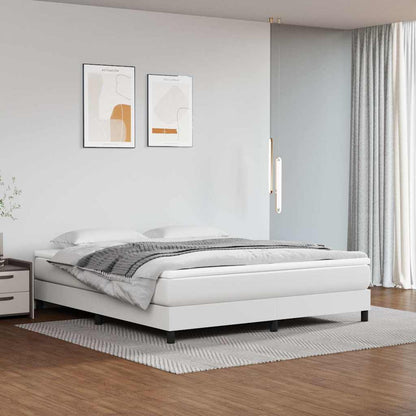 Struttura Letto a Rete a Molle Bianco 180x200 cm in Similpelle
