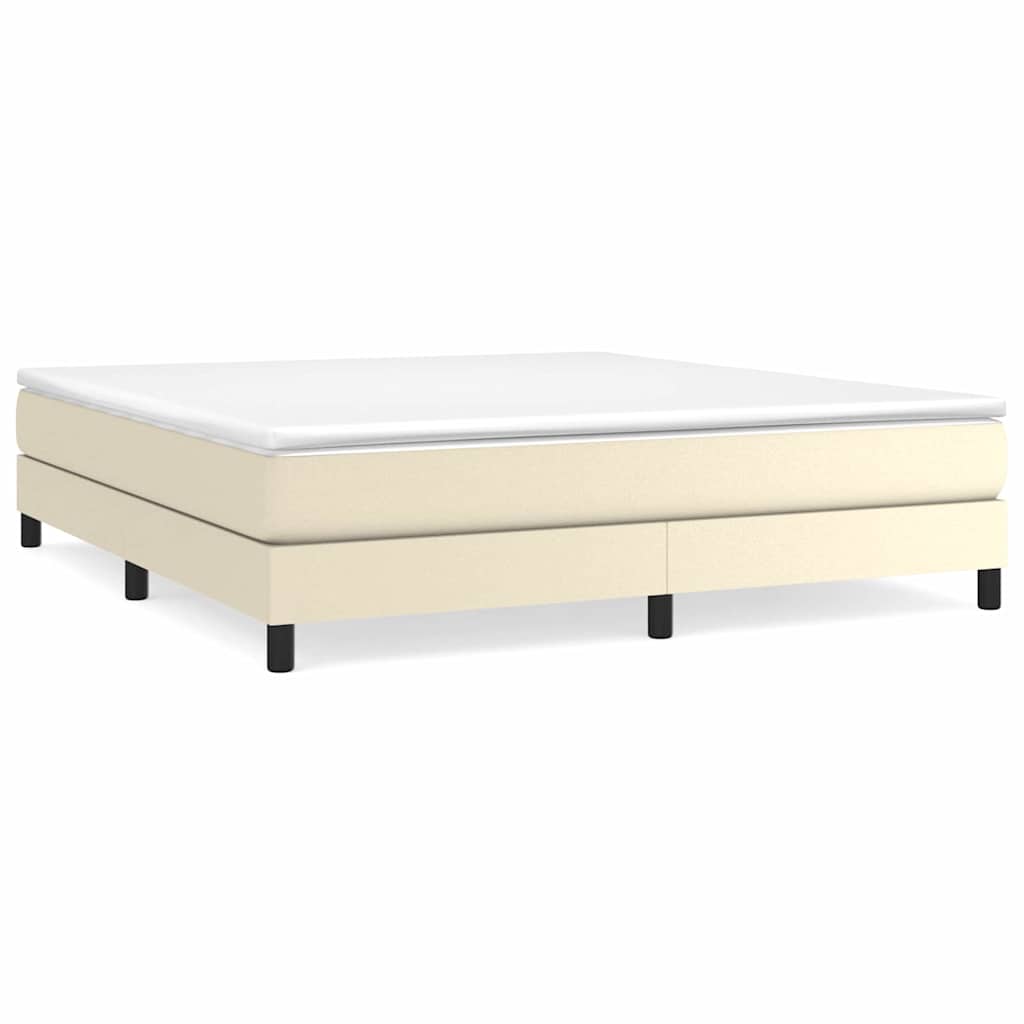 Struttura Letto a Rete a Molle Crema 180x200 cm in Similpelle