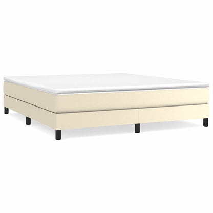 Struttura Letto a Rete a Molle Crema 180x200 cm in Similpelle