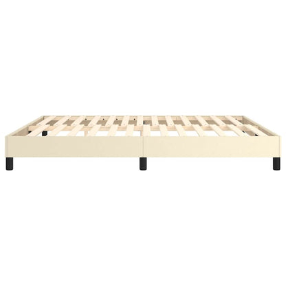 Struttura Letto a Rete a Molle Crema 180x200 cm in Similpelle