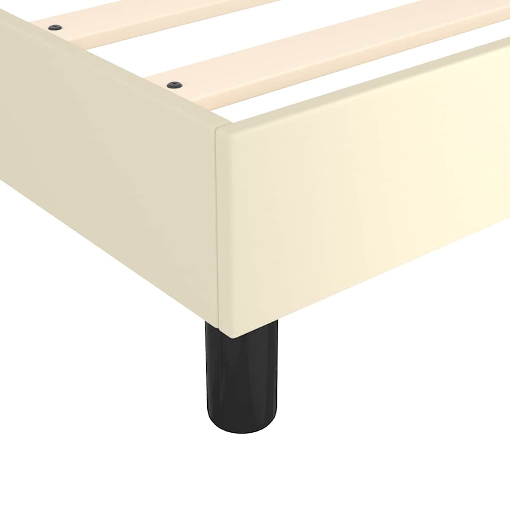 Struttura Letto a Rete a Molle Crema 180x200 cm in Similpelle