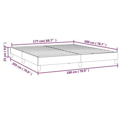 Struttura Letto a Rete a Molle Crema 180x200 cm in Similpelle