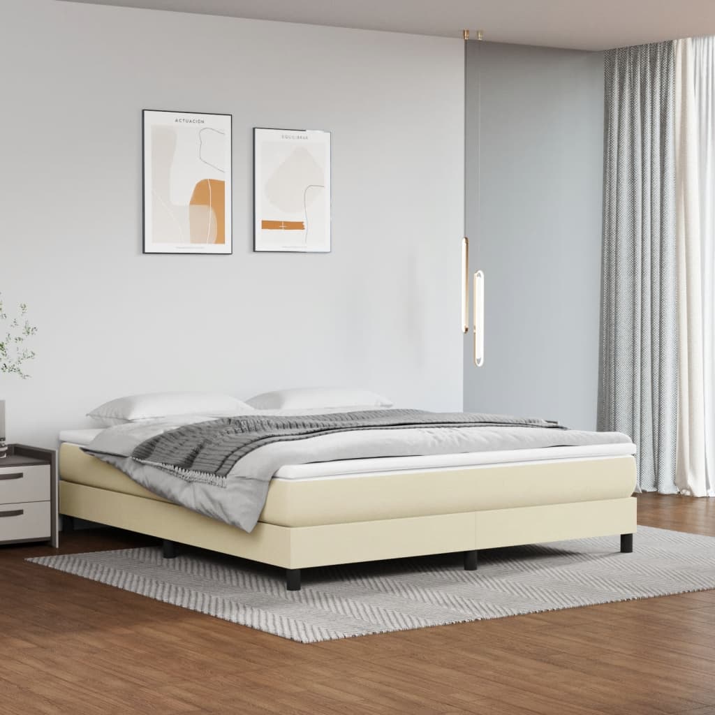Struttura Letto a Rete a Molle Crema 180x200 cm in Similpelle | homemem39