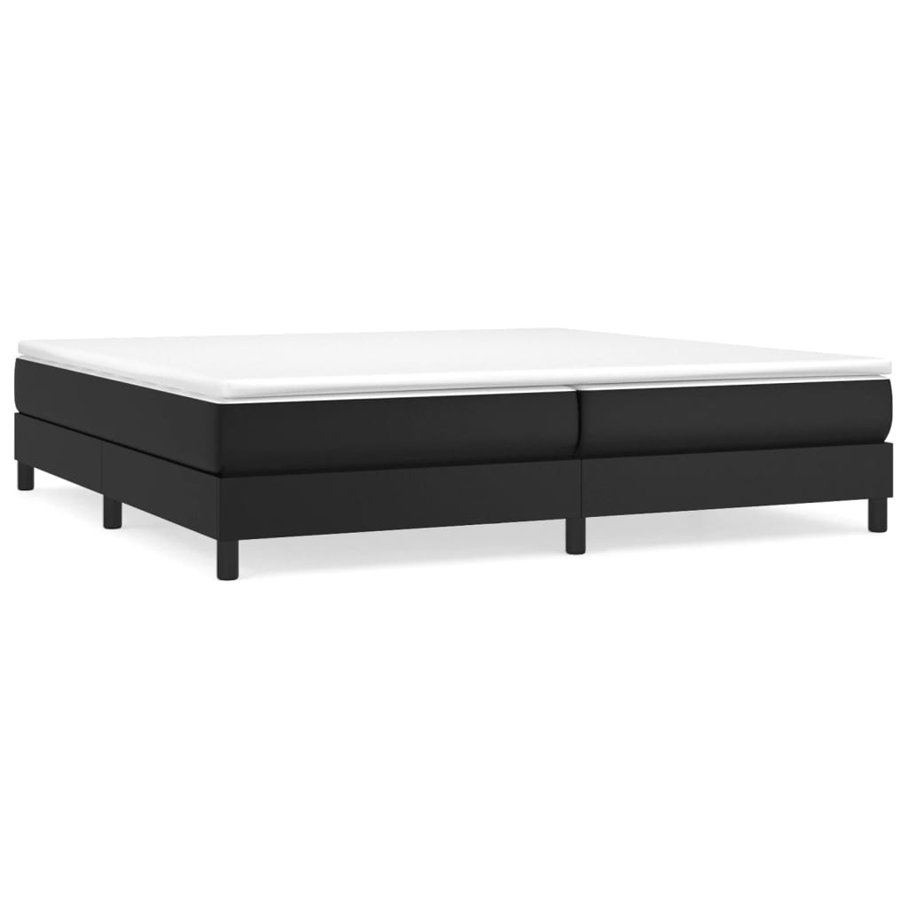 Struttura Letto a Rete a Molle Nero 200x200 cm in Similpelle | homemem39