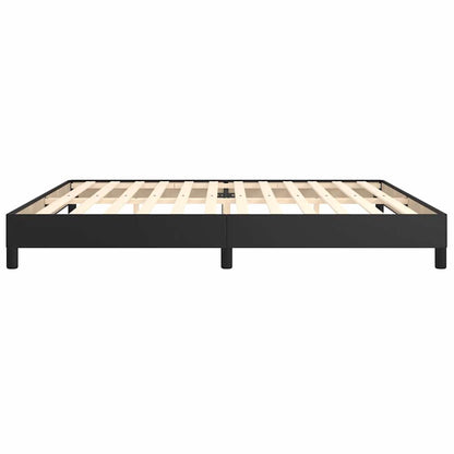Struttura Letto a Rete a Molle Nero 200x200 cm in Similpelle