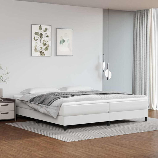 Struttura Letto a Rete a Molle Bianco 200x200 cm in Similpelle
