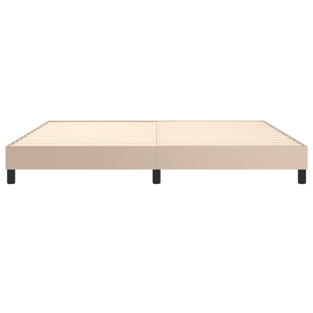 Struttura Letto a Rete a Molle Cappuccino 200x200 cm in Similpelle | homemem39