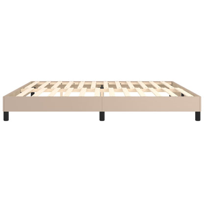 Struttura Letto a Rete a Molle Cappuccino 200x200 cm in Similpelle | homemem39