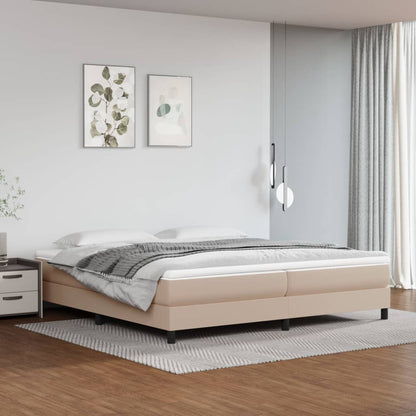 Struttura Letto a Rete a Molle Cappuccino 200x200 cm in Similpelle | homemem39