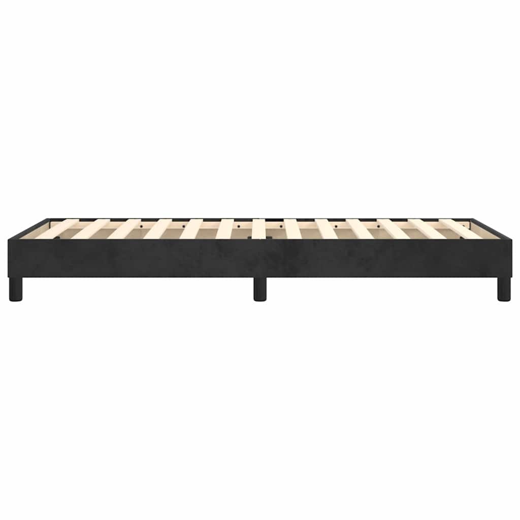 Struttura Letto a Rete a Molle Nero 80x200 cm in Velluto