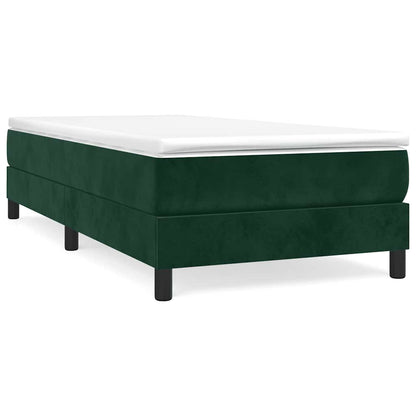 Struttura Letto a Rete a Molle Verde Scuro 80x200 cm in Velluto | homemem39