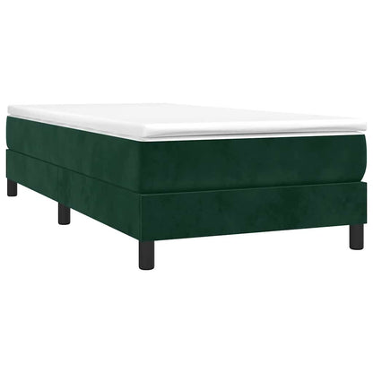 Struttura Letto a Rete a Molle Verde Scuro 80x200 cm in Velluto | homemem39