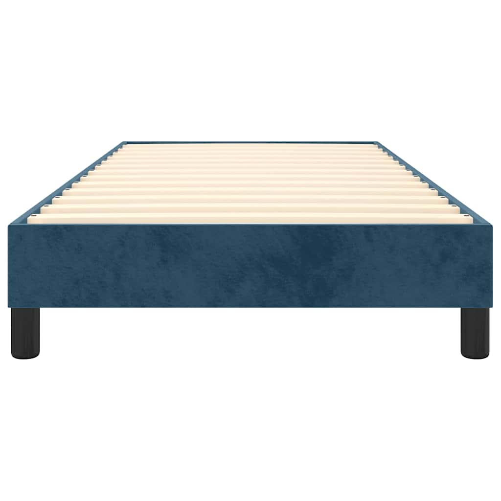 Struttura Letto a Rete a Molle Blu Scuro 80x200 cm in Velluto