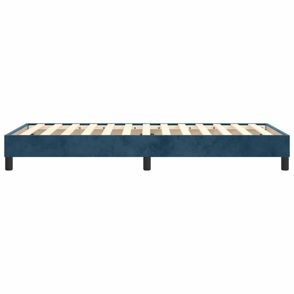 Struttura Letto a Rete a Molle Blu Scuro 80x200 cm in Velluto