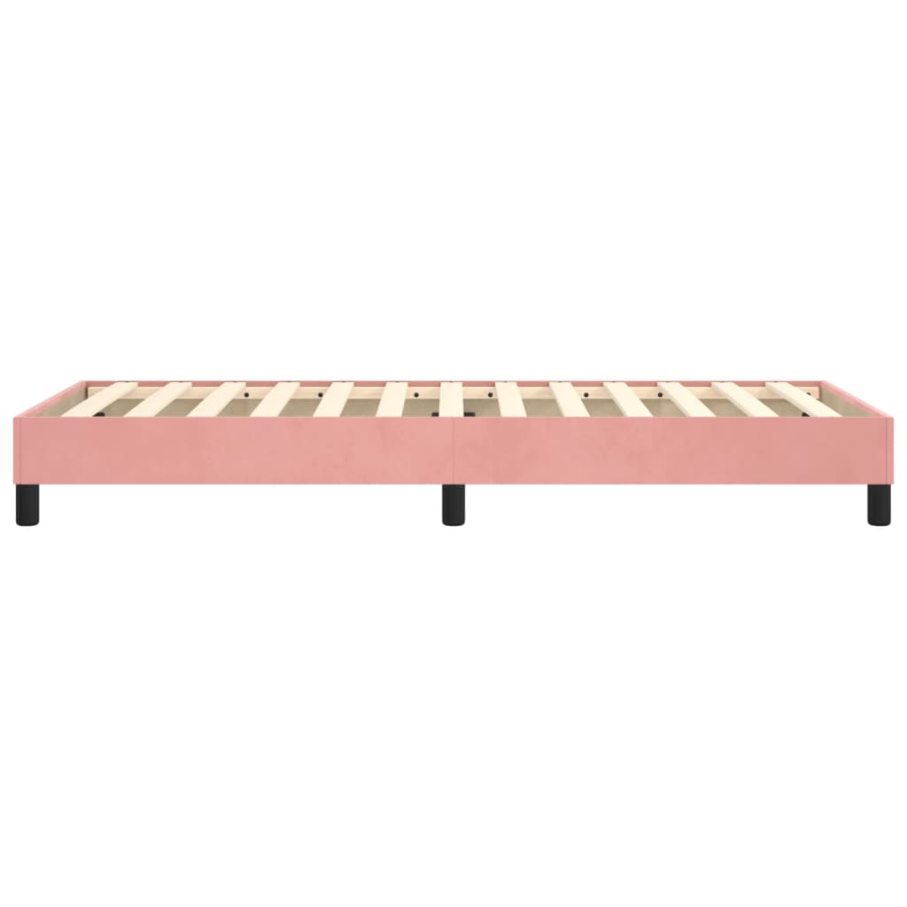 Struttura Letto a Rete a Molle Rosa 80x200 cm in Velluto | homemem39