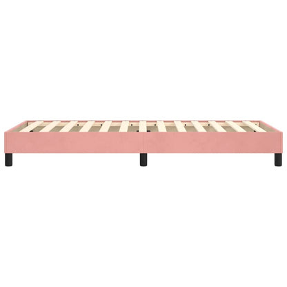 Struttura Letto a Rete a Molle Rosa 80x200 cm in Velluto