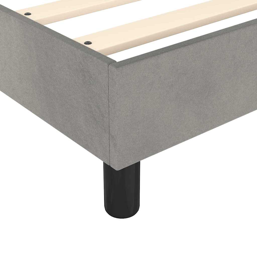 Struttura Letto a Rete a Molle Grigio Chiaro 90x190 cm Velluto
