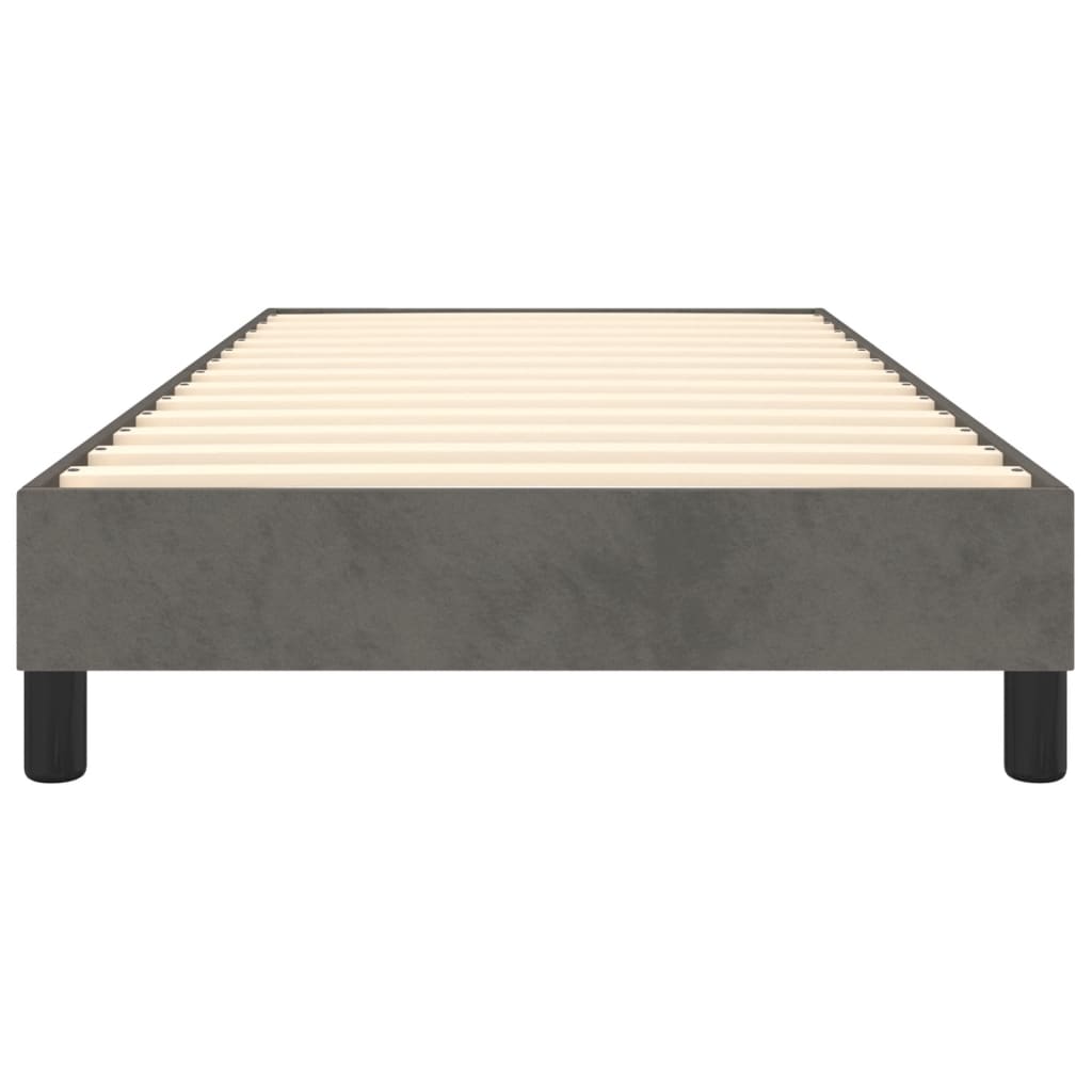 Struttura Letto a Rete a Molle Grigio Scuro 90x190 cm Velluto | homemem39