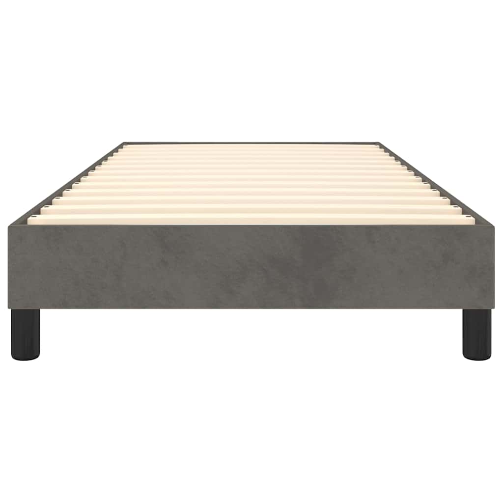 Struttura Letto a Rete a Molle Grigio Scuro 90x190 cm Velluto