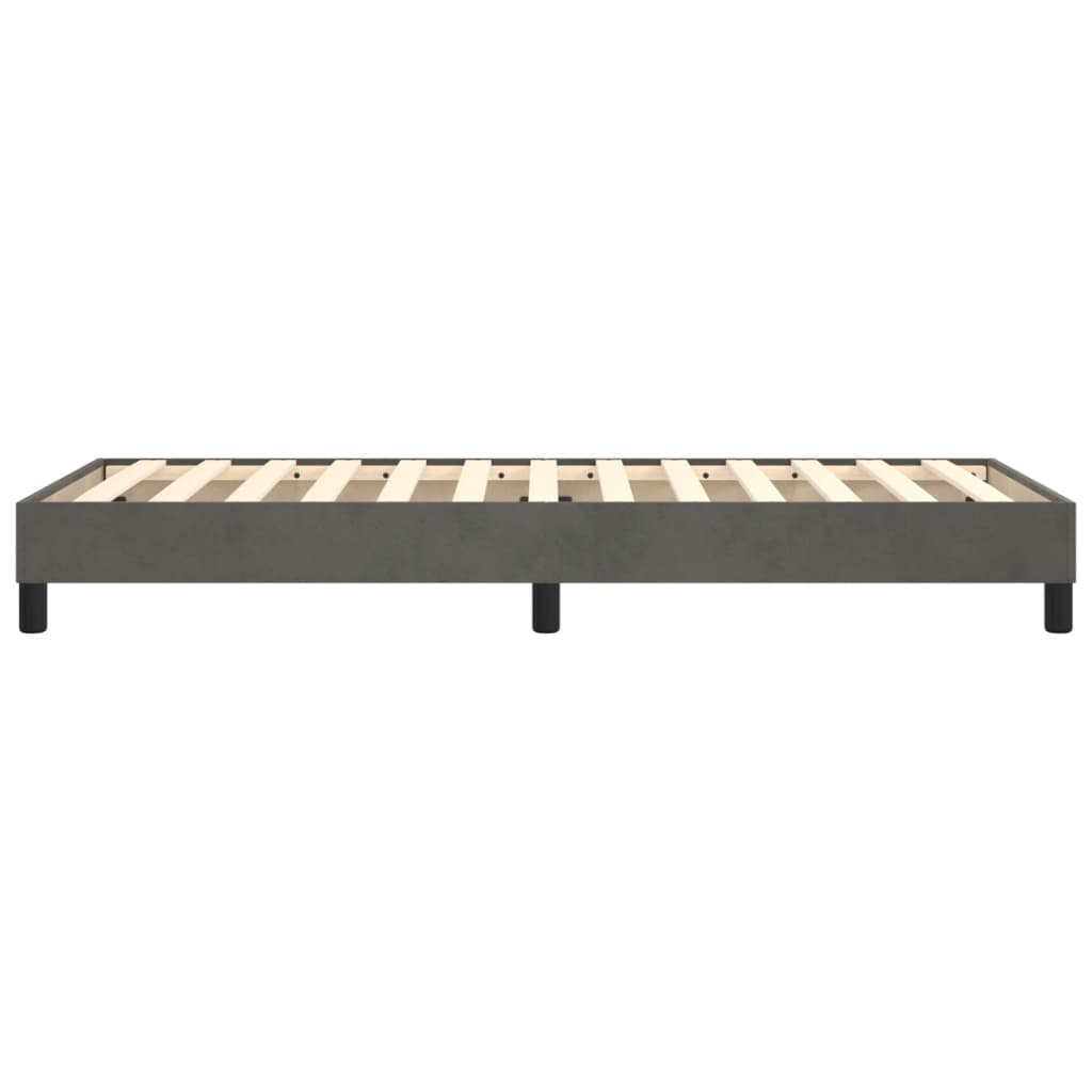 Struttura Letto a Rete a Molle Grigio Scuro 90x190 cm Velluto | homemem39