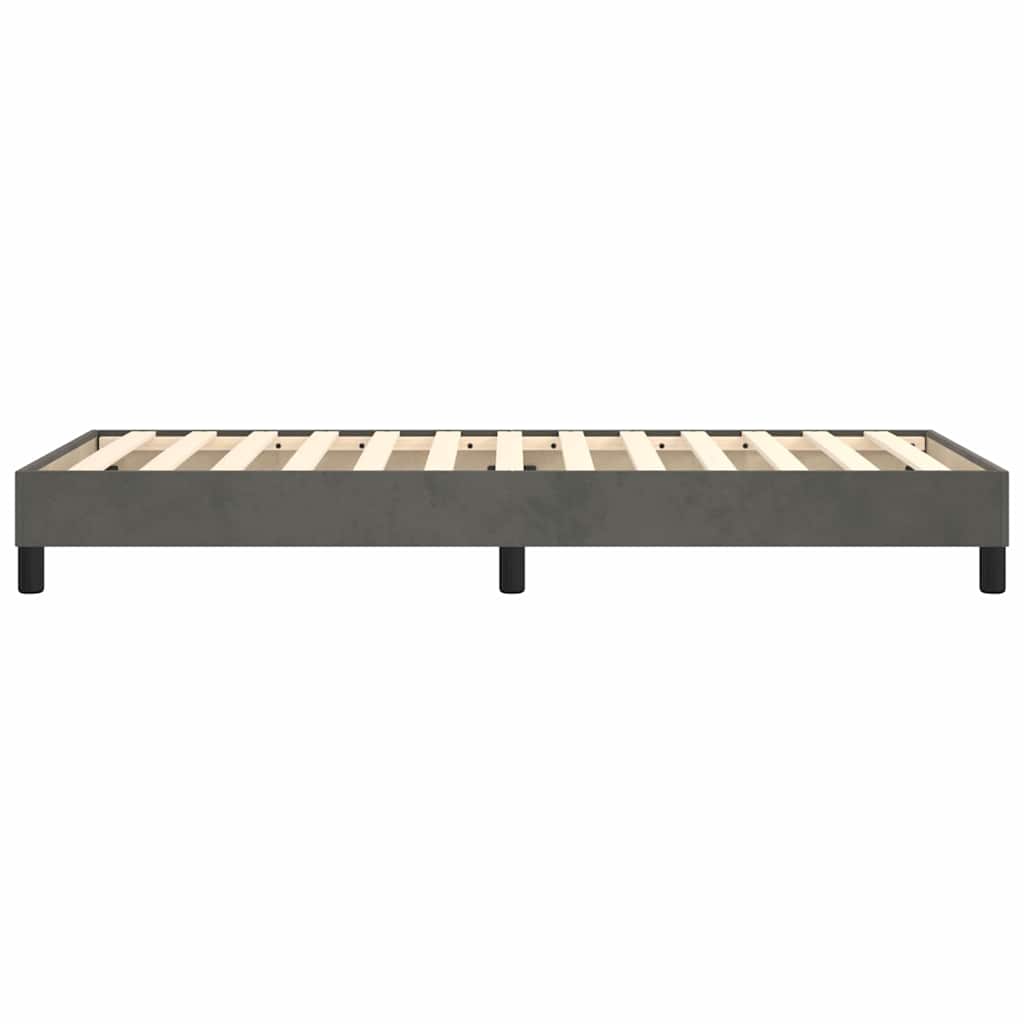 Struttura Letto a Rete a Molle Grigio Scuro 90x190 cm Velluto