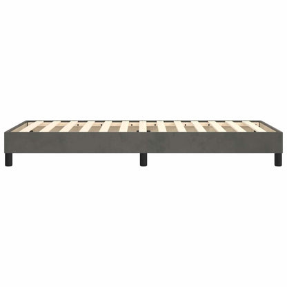 Struttura Letto a Rete a Molle Grigio Scuro 90x190 cm Velluto