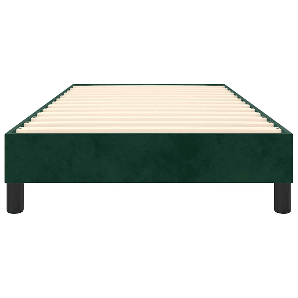 Struttura Letto a Rete a Molle Verde Scuro 90x190 cm in Velluto | homemem39