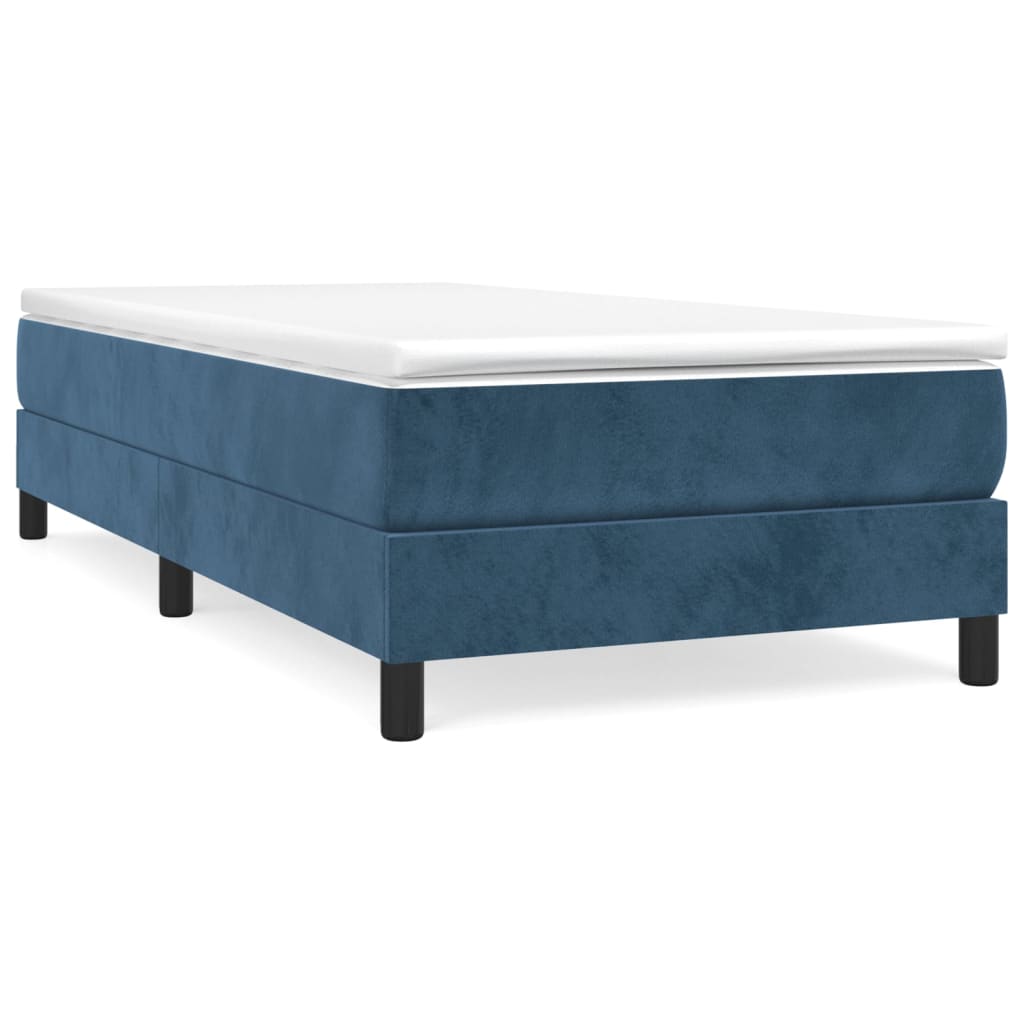 Dark Blue Bed Frame 90x190 cm in Velvet