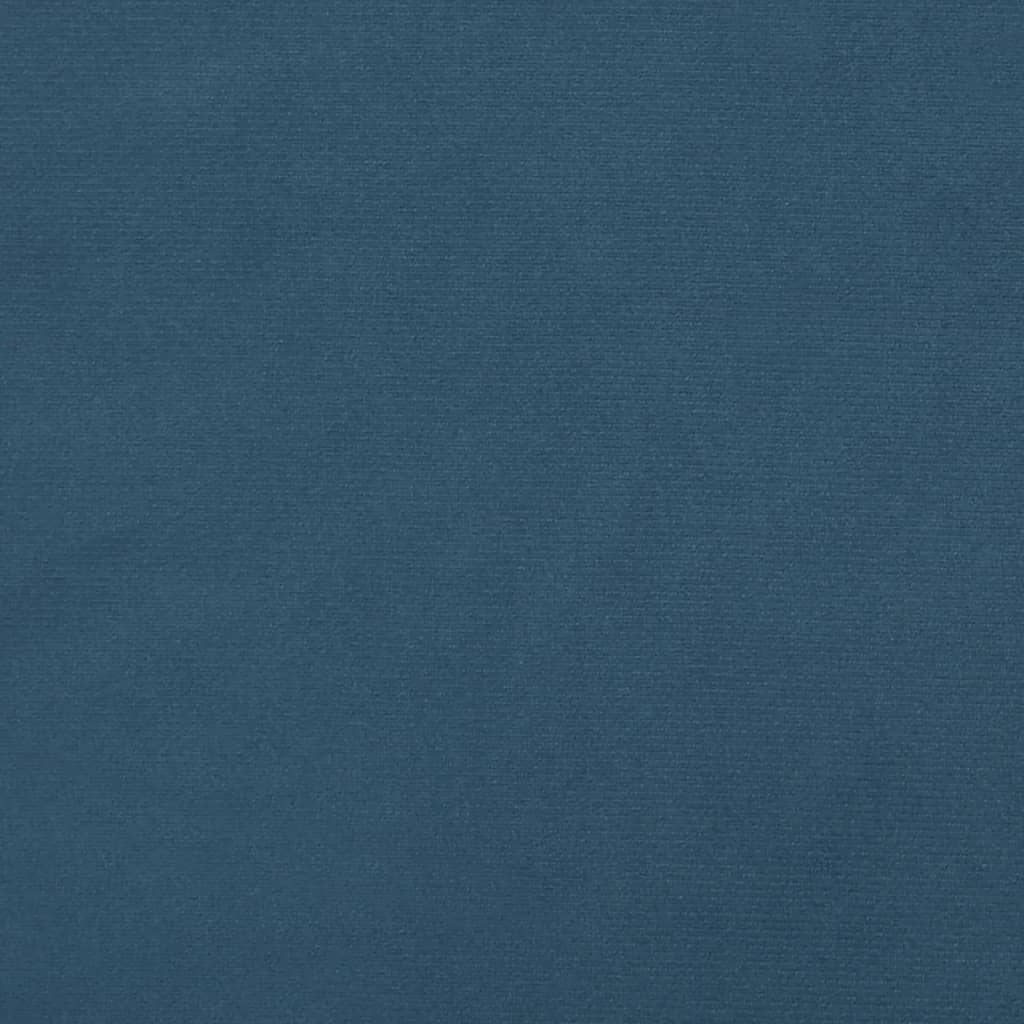 Giroletto senza Materasso Blu Scuro 90x190 cm in Velluto