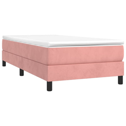 Struttura Letto a Rete a Molle Rosa 90x190 cm in Velluto | homemem39