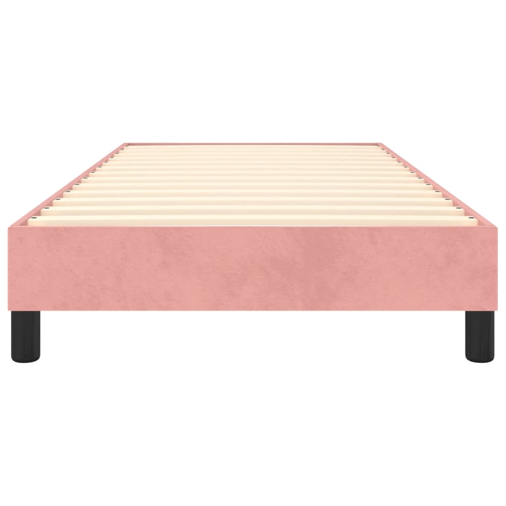 Struttura Letto a Rete a Molle Rosa 90x190 cm in Velluto | homemem39