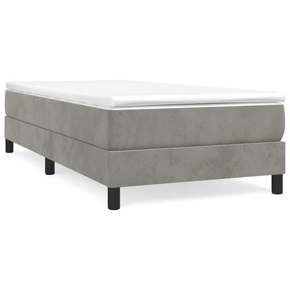 Struttura Letto a Rete a Molle Grigio Chiaro 90x200 cm Velluto | homemem39