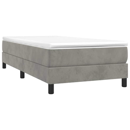 Struttura Letto a Rete a Molle Grigio Chiaro 90x200 cm Velluto | homemem39