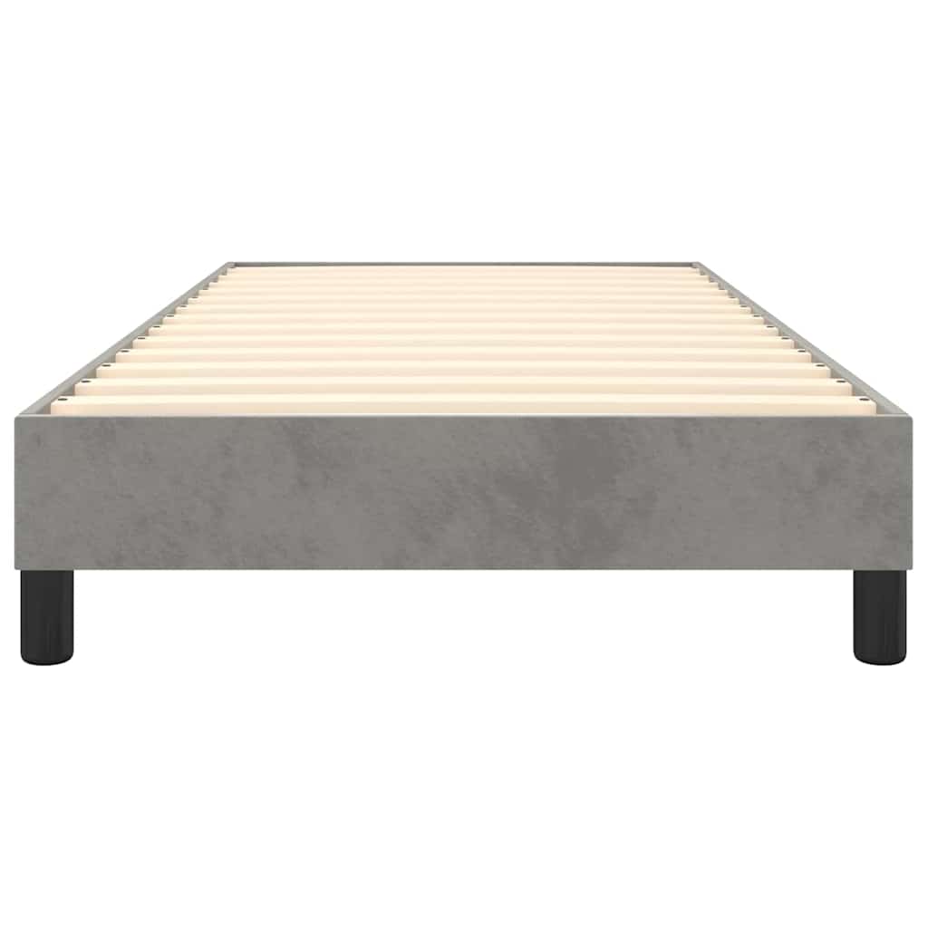 Struttura Letto a Rete a Molle Grigio Chiaro 90x200 cm Velluto