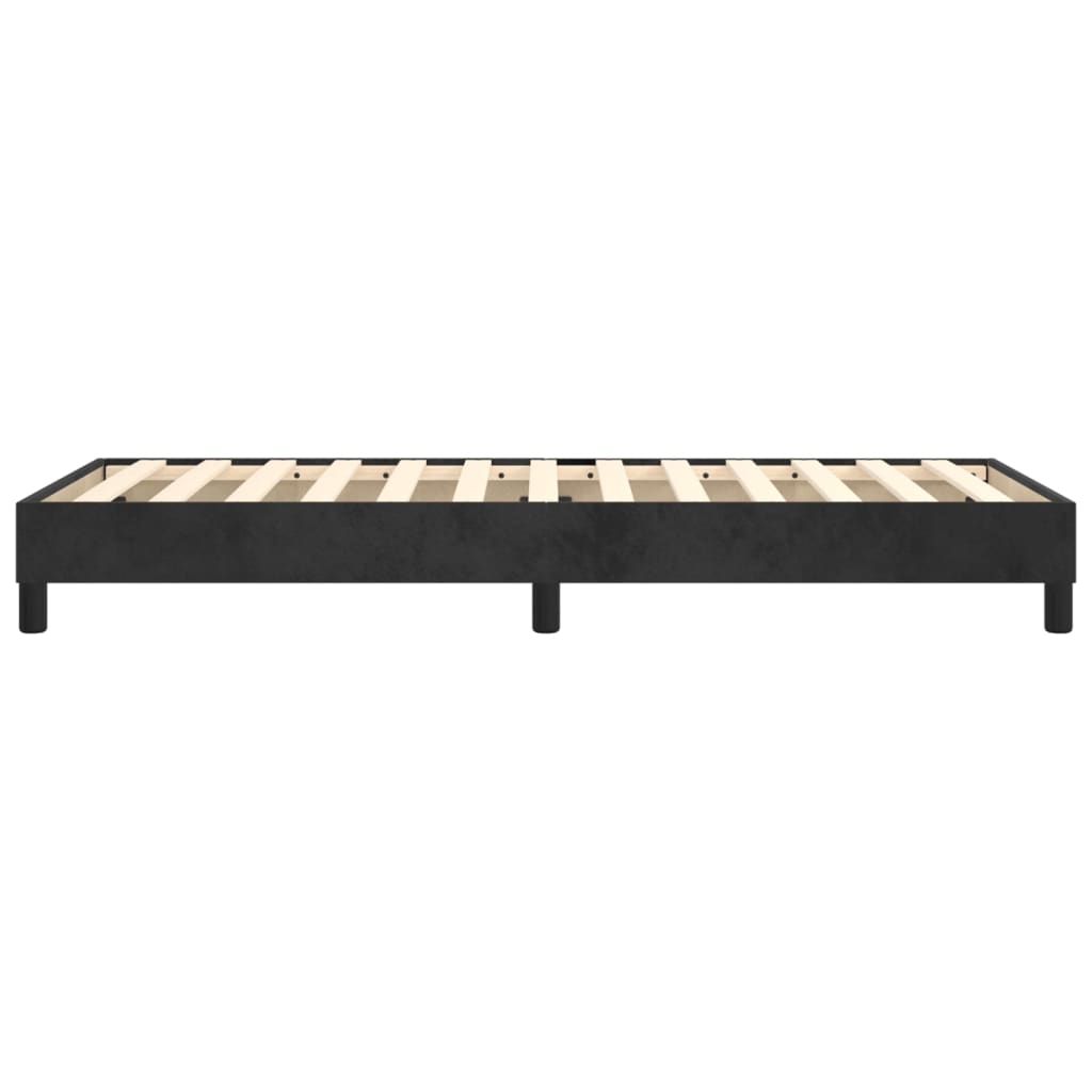 Struttura Letto a Rete a Molle Nero 90x200 cm in Velluto
