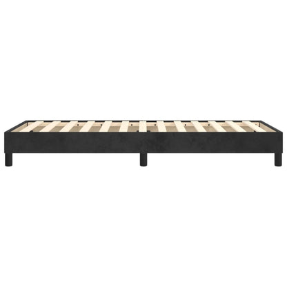 Struttura Letto a Rete a Molle Nero 90x200 cm in Velluto