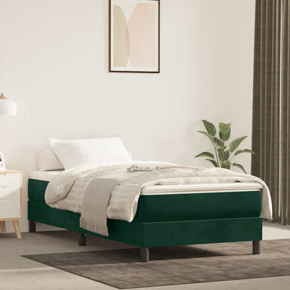 Struttura Letto a Rete a Molle Verde Scuro 90x200 cm in Velluto | homemem39