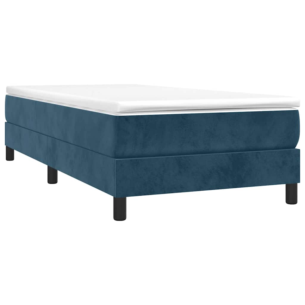 Struttura Letto a Rete a Molle Blu Scuro 90x200 cm in Velluto | homemem39