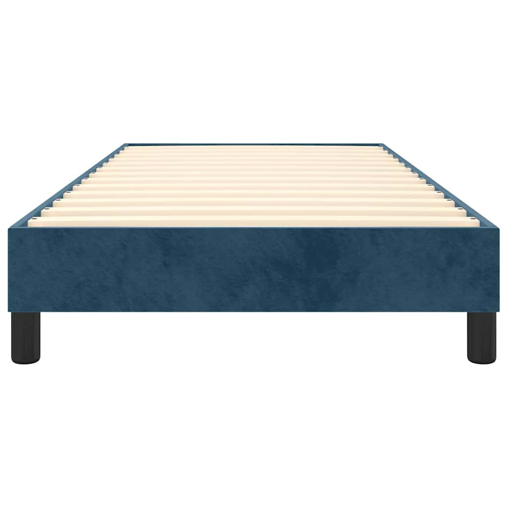 Struttura Letto a Rete a Molle Blu Scuro 90x200 cm in Velluto