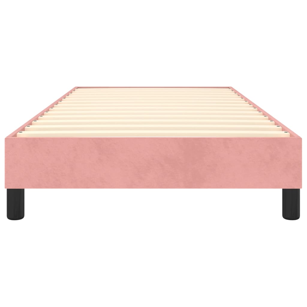 Struttura Letto a Rete a Molle Rosa 90x200 cm in Velluto | homemem39