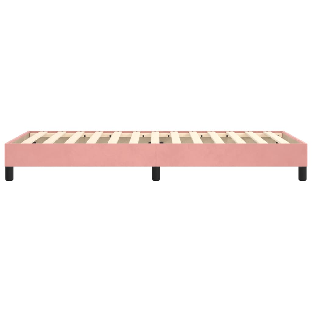 Struttura Letto a Rete a Molle Rosa 90x200 cm in Velluto | homemem39